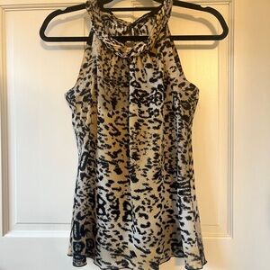 Nanette Lepore Animal Print Halter Blouse